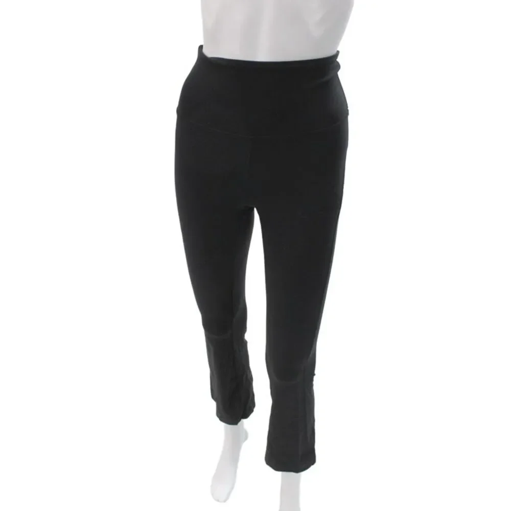 Lululemon Womens Ankle Leggings Black Nylon Athleisure Size 2
